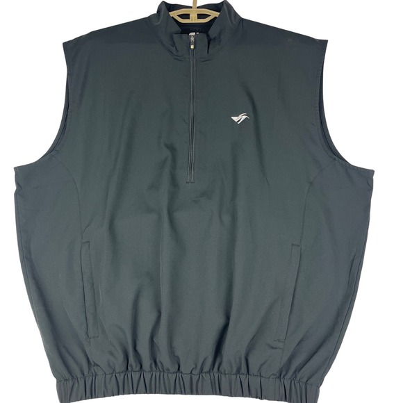 FootJoy Other - FootJoy FJ Golf Vest Mens Large‎ Black 1/4 Zip Lightweight Logo Pockets